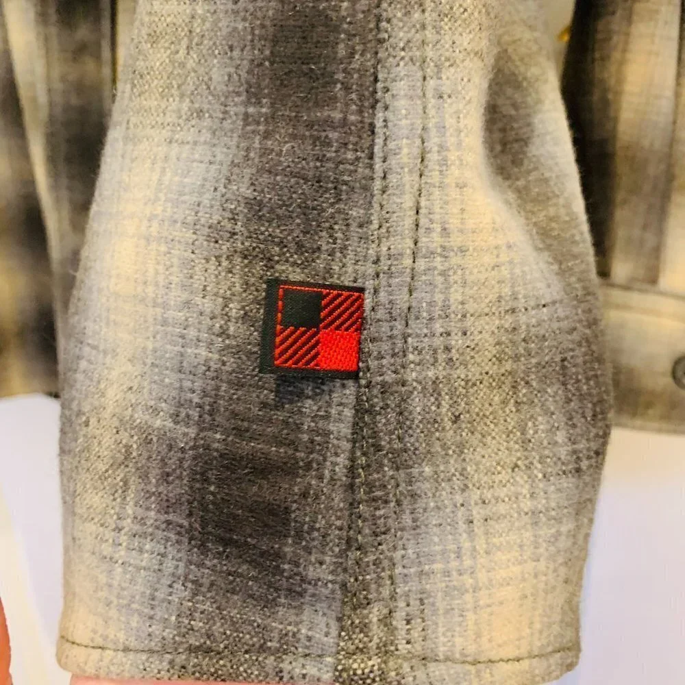 Vintage Woolrich Shirt Jacket Heavy Wool Plaid Flannel Mens XL Heavy Chamois